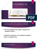 Titulos o Nombres de La Biblia