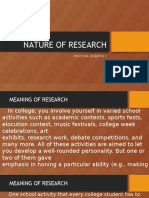 Nature of Research