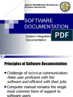 Software Documentation: System Integration Testing and Documentation