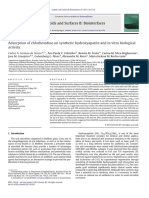 Adsorption of Chlorhexidine On Synthetic Hydroxyapatite and in Vitro Biological Activity