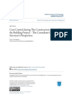 Cost Control During The Construction Phase of The Building Projec