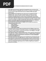 Check List On Guidelines Pre-Arranged Visa 9g