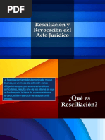 Resciliación y Revocación Del Acto Jurídico