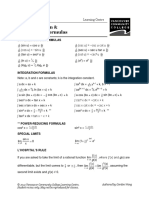 Maths Differentiation and Integration Formulas