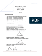 CBSE 2017 Class 7 Math SA2 Sample Paper