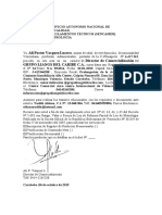 Carta de Autorizacion Sencamer en Word