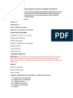 Formato de Evaluación de Avance de Informe de Proyecto