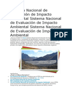 Sistema Nacional de Evaluación de Impacto Ambiental Sistema Nacional de Evaluación de Impacto Ambiental Sistema Nacional de Evaluación de Impacto Ambiental