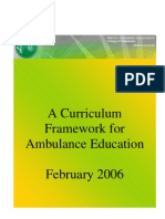 College of Paramedics: A Curriculum Framework For Ambulance Education