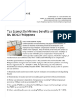 Tax Exempt de Minimis Benefits Under TRAIN RA 10963 Philippines - Tax and Accounting Center, Inc.