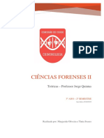 Ciências Forenses II - Prof. Jorge Quintas