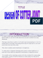 Design of Cotter Joint