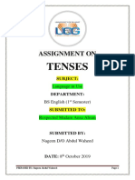 Assignment On Tenses