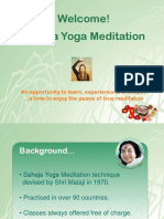 Introduction To Sahaja Yoga Plus Knowledge of The Chakras May 2012