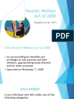 Solo Parents' Welfare Act