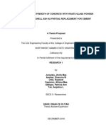 Compressive Strength of Waste Glass Powder and Mussel Shell Ash As Partial Replacement For Cement