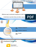 GAMP 5 Categories & CSV 