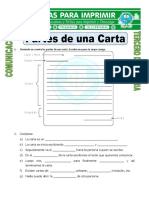 Ficha Partes de Una Carta para Tercero de Primaria