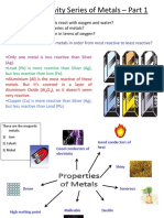 3.1 The Reactivity Series of Metals