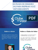 (CLUBE DO VALOR) - 52 Incríveis Frases de Dinheiro Comentadas para Inspirar Você Instantaneamente PDF