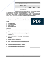 Ficha Diagnóstico Biologia 12º Ano