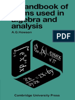 A Handbook of Terms Used in Algebra and Analysis - Howson PDF