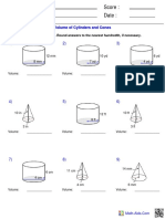 Geometry Volume - Cylinders - Cone