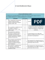 Cuadros de Mando de Control Identificación de Riesgos