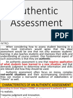 Authentic Assessment