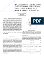 Modeling, Implementation, Simulation and Comparison of Different Control Theories On A Two Wheel Self Balancing Robot Model in Simulink