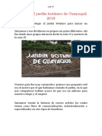 Informe Del Jardín Botánico de Guayaquil 2018