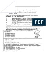 Prueba de Ciencias Naturales 4 Básico