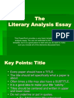 Literary Analysis Essay Introduction