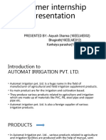 Summer Training Automat Irrigation