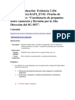 Realizar Evaluación Evidencia 2 de Conocimiento RAP4EV02 Prueba de Conocimiento "Cuestionario de Preguntas Sobre Auditoria y Revisión