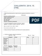 Examen 1º Bach, 14, 15