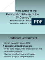 Democratic Reforms of The 19th Century England France