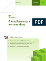 Aula 8 - O Formalismo Russo e o Estruturalismo