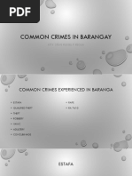 Common Crimes in Barangay