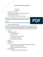 General Outline of A Laboratory Report (BNA30803)