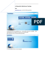 User Manual For Web Server Tracking
