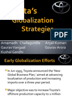 Toyota's: Globalization Strategies