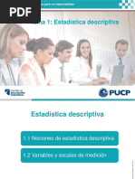 08-Diapositiva - Introduccion A La Estadistica y Variables - Pucp PDF