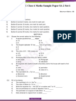 CBSE Class 6 Maths Sample Paper SA2 Set 1