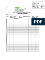 Formulario para Control de Agua Hidromed