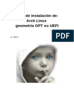 Instalación de Arch Linux GPT No UEFI 2016 2 PDF