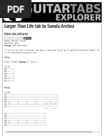 SONATA ARCTICA - Larger Than Life Guitar Tabs PDF