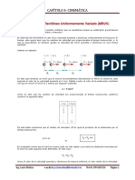 Movimiento Rectilíneo Uniformemente Variado