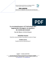 La Reconnaissance Et L'exequatur Des Décisions Rendues en Matière Familiale - Ét