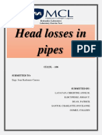 Experiment 4 Head Losses in Pipes